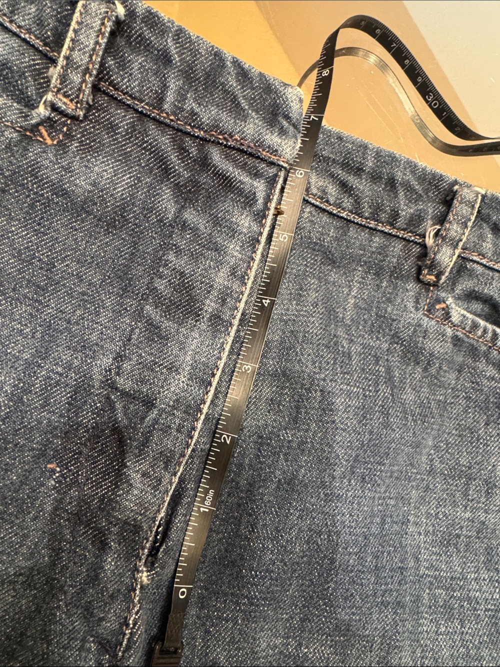 Prada Vintage Bootcut Crop Jeans Dark Wash Denim Made in Italy Size 40 Y2K - Picture 3 of 14